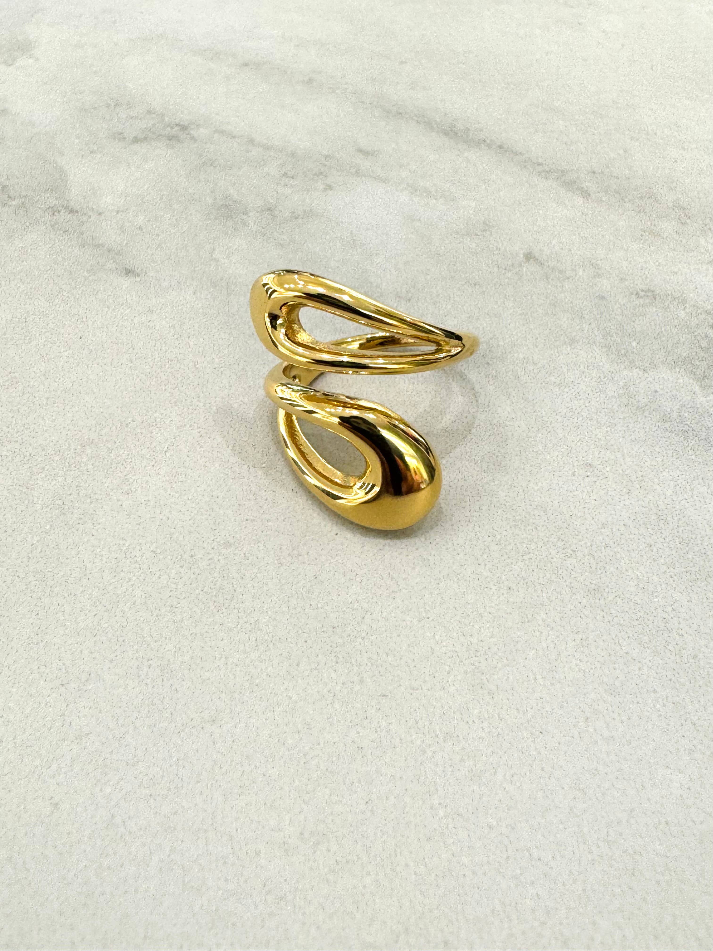 Cassette Barcelona - Wholesale Ring voor meerdere vingers - Reflex roestvrijstalen ring