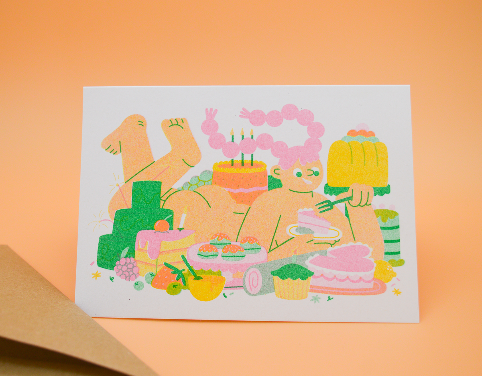 Lauren Morsley - Wholesale Birthday Card - Let Me Eat Cake A6 Card0