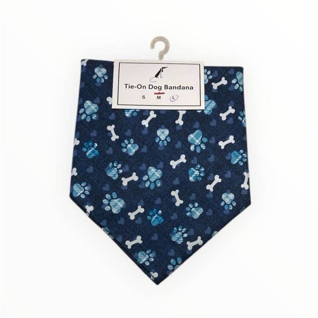 Jo's Pet Treats & Bandanas by Abab Enterprises, LLC - Wholesale Pet Bandana - Dog - Paw Print Tie-On Dog Bandana Retail-Ready28