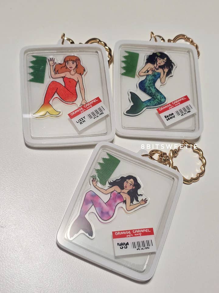 Catallena Meerjungfrau Acryl Shaker Charm Schlüsselanhänger für den Großhandel von 8bitsweetie