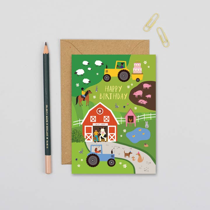 Farm Birthday Card for wholesale by Mifkins