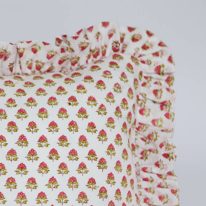 Pink Flower Cushion Cover for wholesale by Polly Fenwick