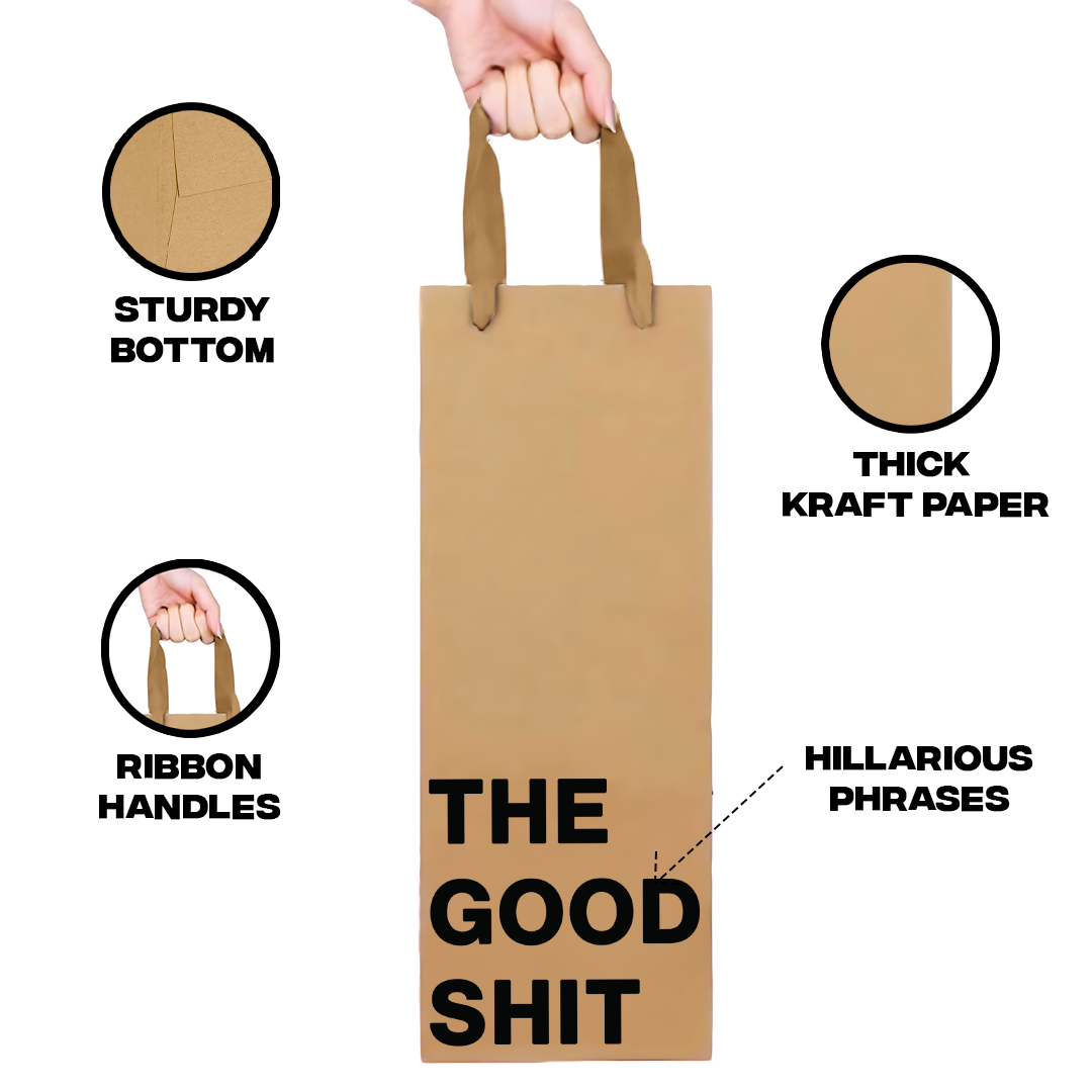 MilkToast Brands - Wholesale Wine Gift Bag - "The good shit" Wine Gift Bag3