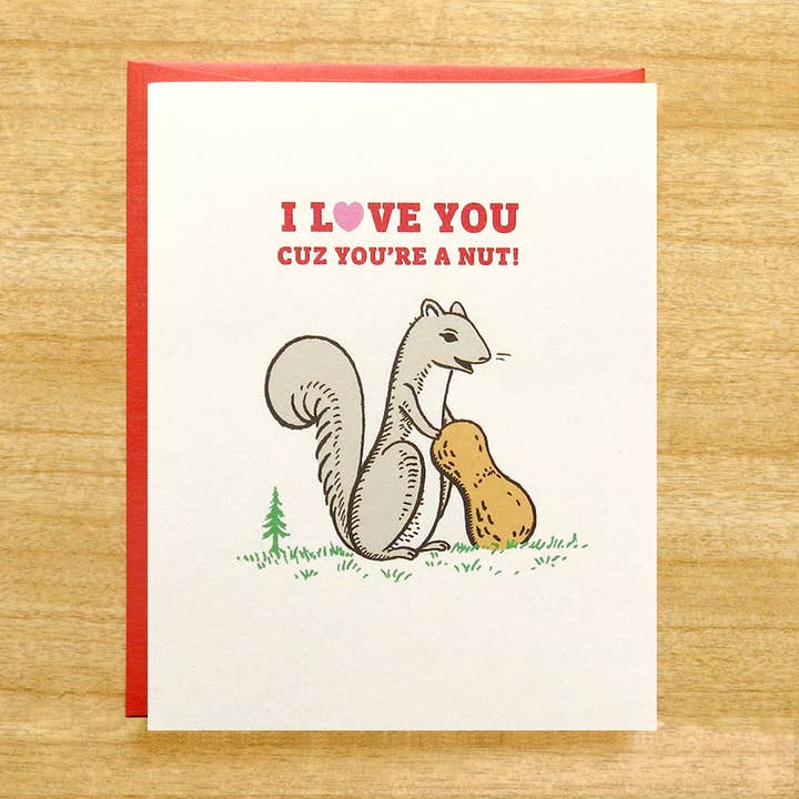 Nutty Love Card for wholesale by INKLOSURES