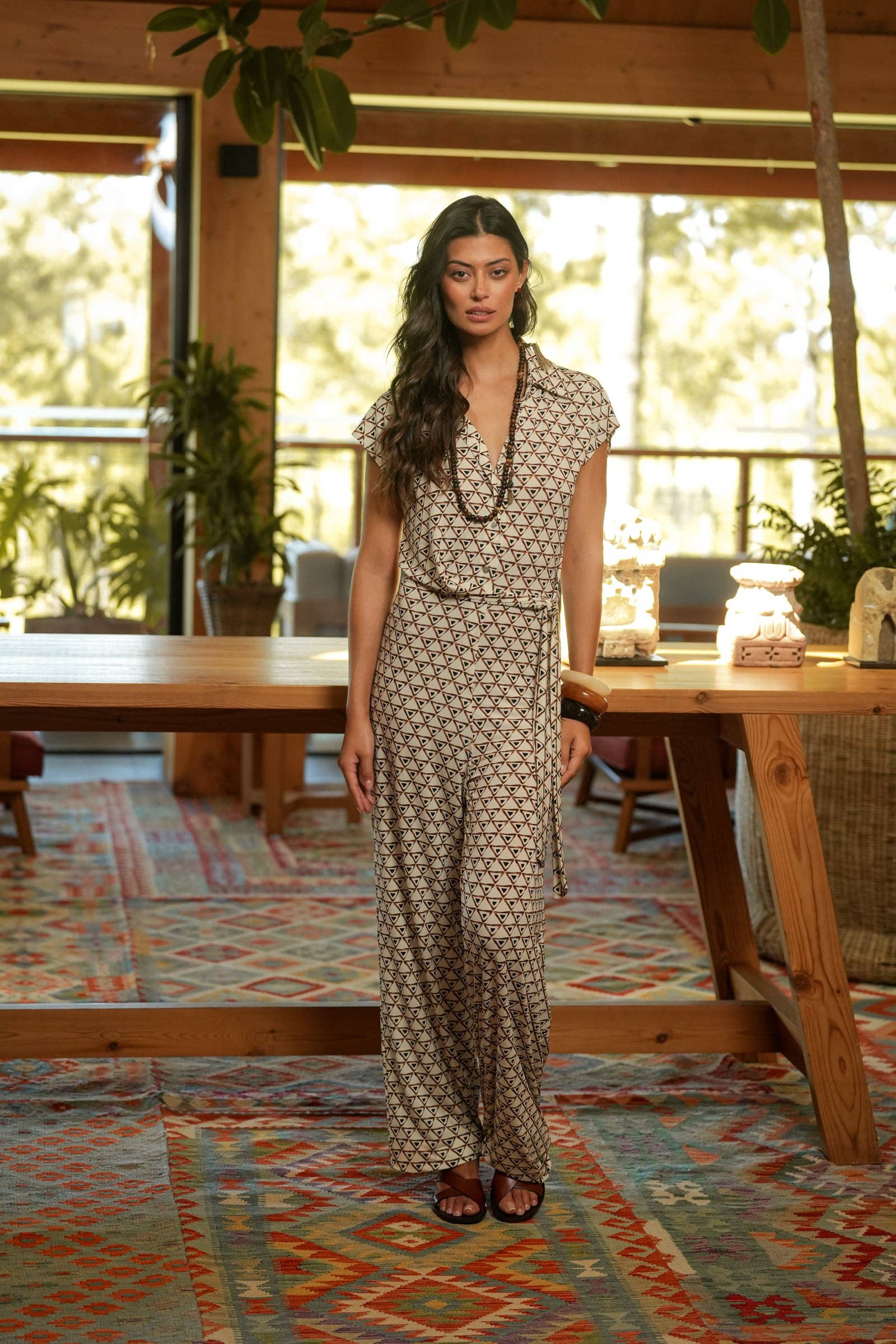 GUIMANOS - Wholesale Jumpsuit - Women's - Geometric Print Jumpsuit3