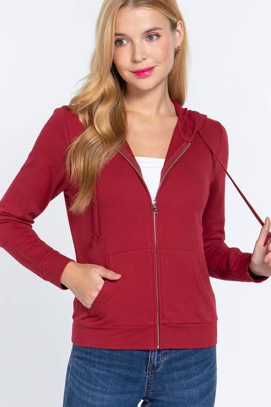 Active Basic | Active USA - Wholesale Hoodie - Women's - Long Sleeve Zipper French Terry Hoodie Jacket15