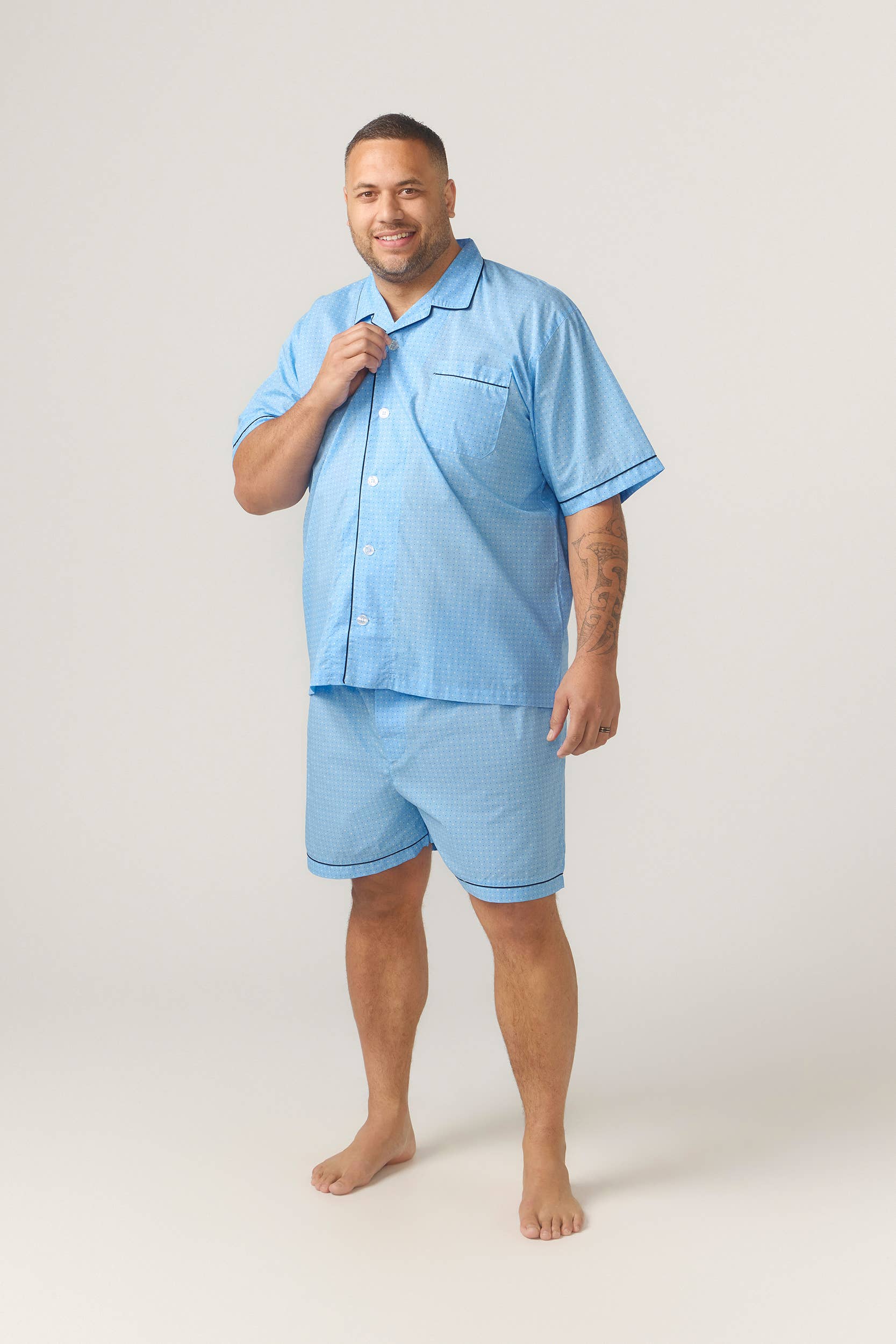 Contare | Quality Men's Sleepwear – wholesale Sleepwear set – men's – Short Sleeve Classic Set1