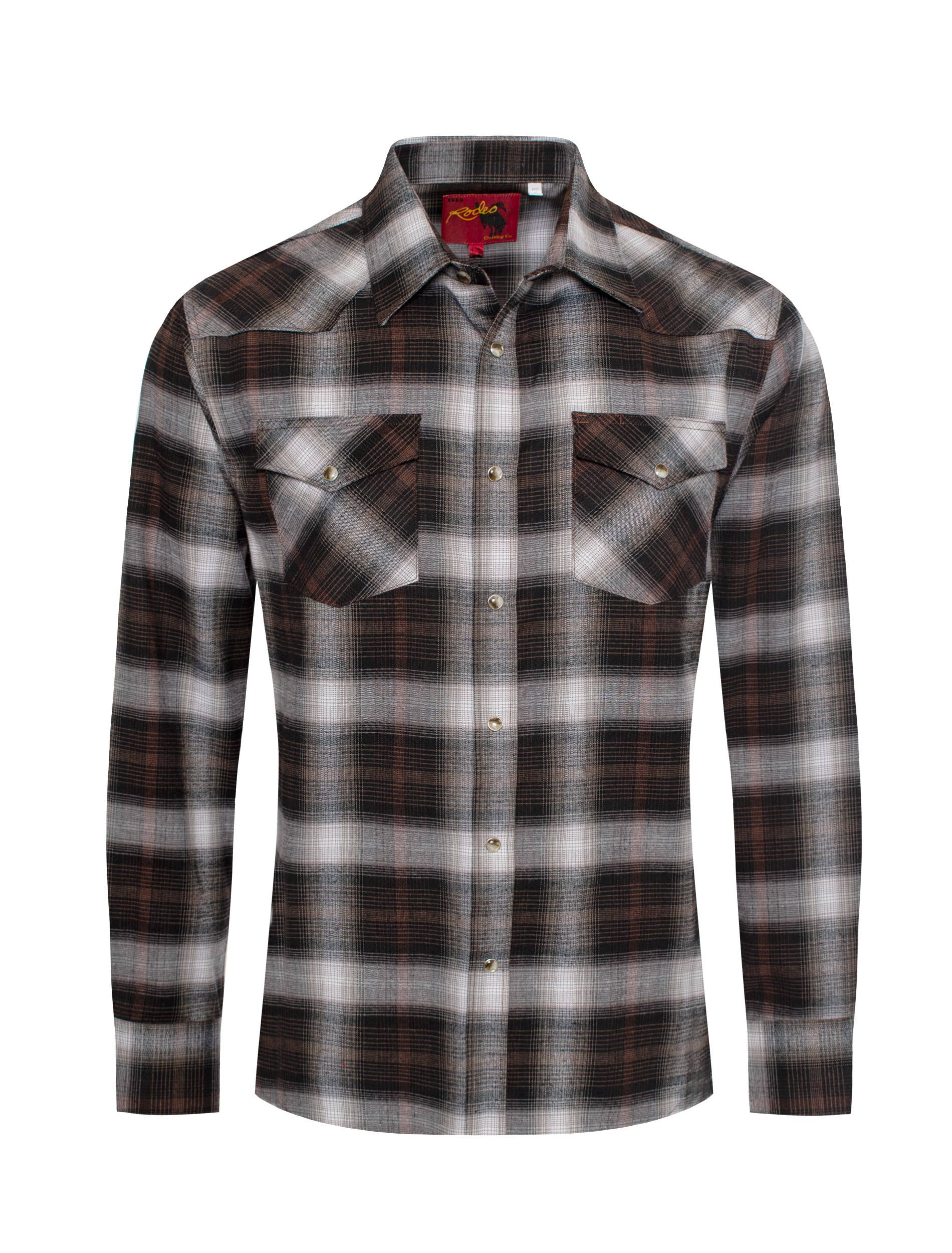 Rodeo Clothing - Wholesale Button Down Shirt - Men's - Men's Western Long Sleeve Flannel Shirts With Snap Buttons15