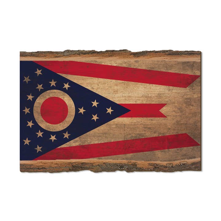 Ohio State Flag - Live Edge for wholesale by DaydreamHQ