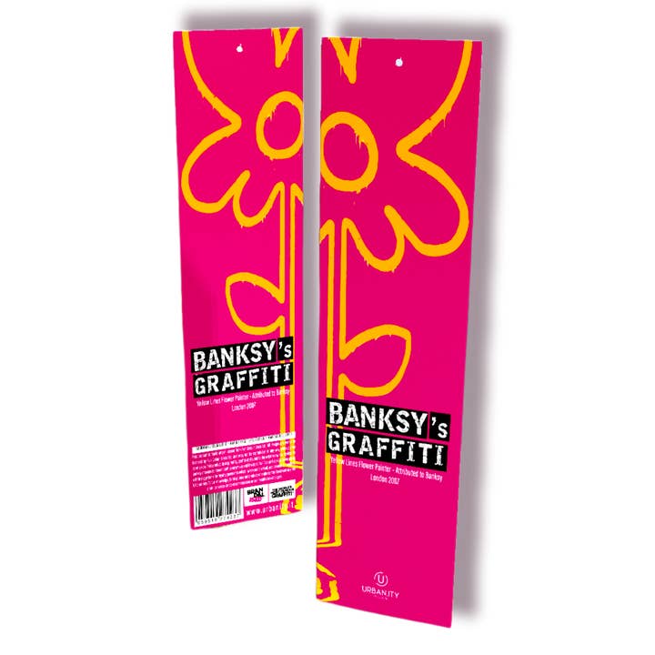 Banksy “Soft-Touch” Bookmark - Yellow Lines for wholesale by URBAN.ITY SRL