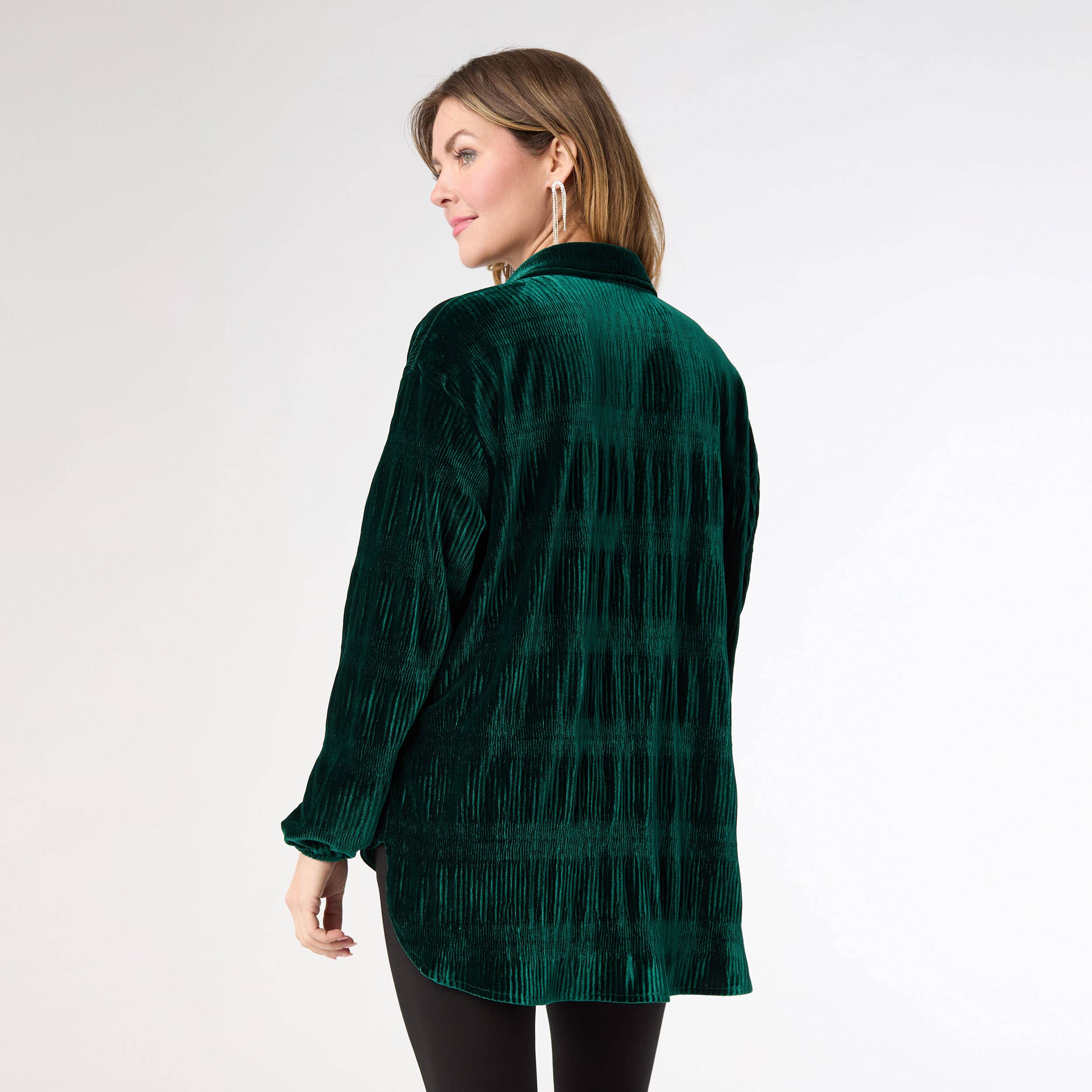 COCO + CARMEN - Wholesale Shirt - Women's - Candus Pleated Velour Top1