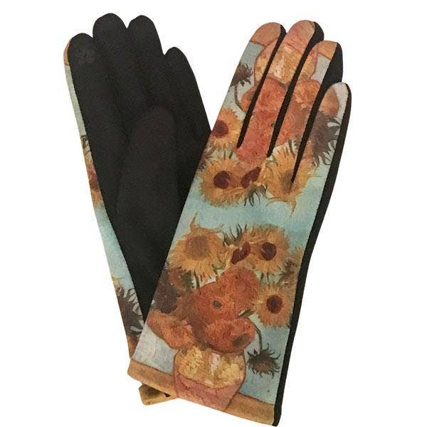 The Magic Scarf Company - Wholesale Gloves - Women's - 3709 - Art Design Touch Screen Gloves9