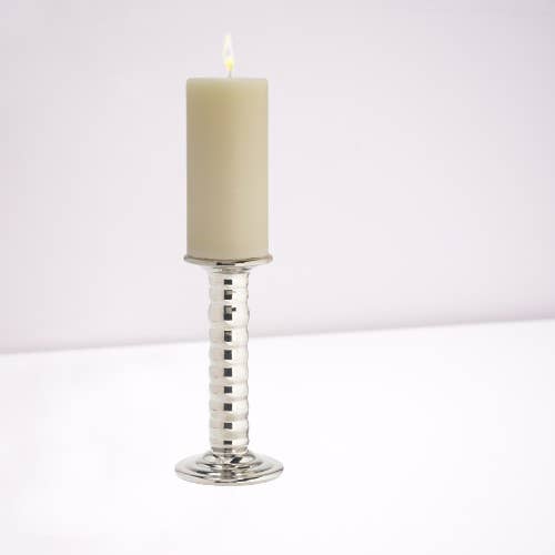 Argent Set/2 7.5" Candlesticks for wholesale by Qualia Glass Inc.