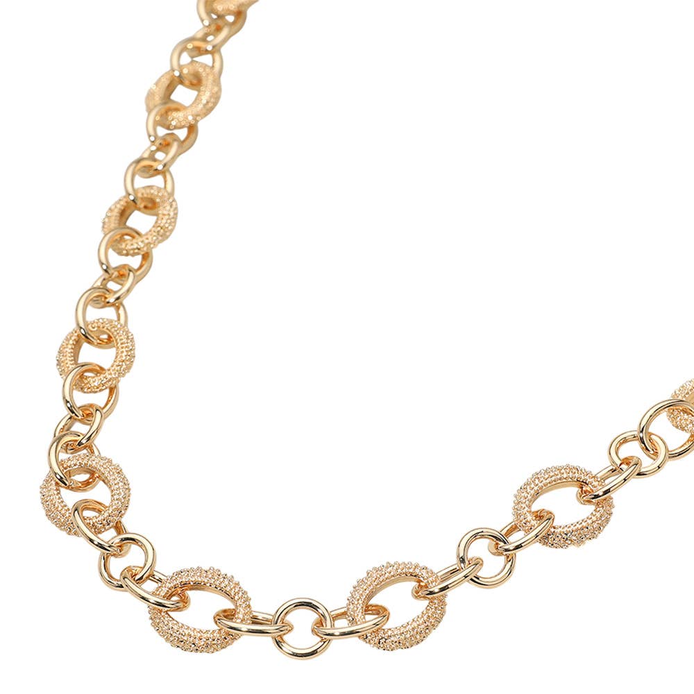 Sensibling Corp. - Wholesale Link & Chain Necklace - Chunky Textured Link Chain Necklace1