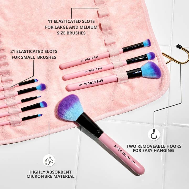 Spectrum Collections - Vendita all'ingrosso Detergenti per pennelli da trucco - Asciugamano per asciugare i pennelli da trucco