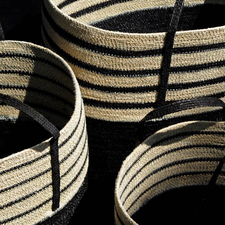 B A O B A B - Maison - Wholesale Basket - Anthracite basket bags with handles2