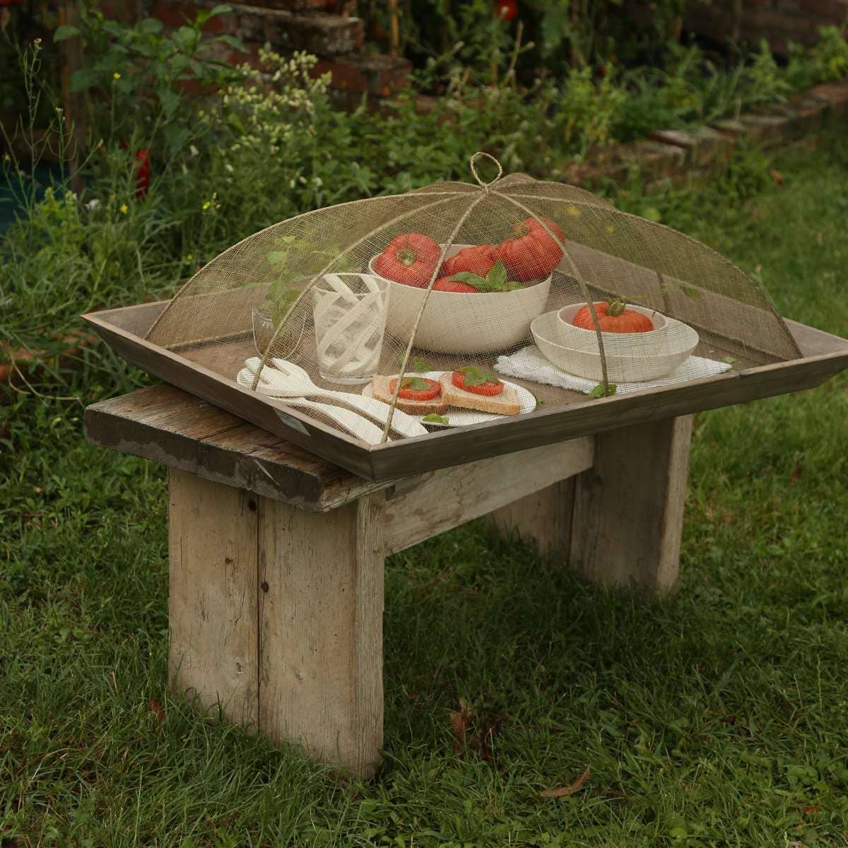 Fiorirà un giardino - Wholesale Outdoor Ornament/Decor - Maxi Food Cover in Abaca Linen (6) 48 x 66 H25 cm1