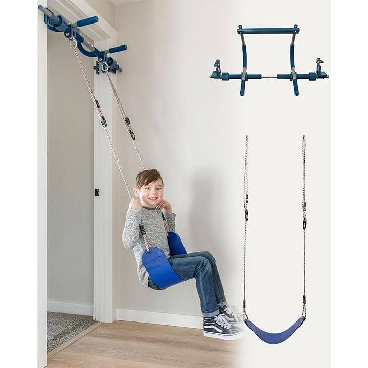 Gym1 Indoor Doorway Swing Set Blue - 2 piece for wholesale by LaScoota