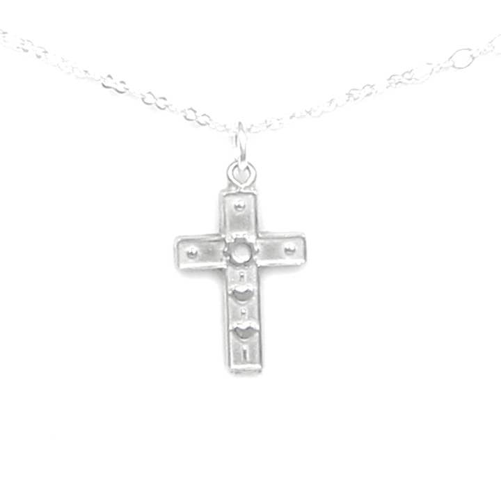 Pewter Wonderfully Made Cross Necklace for wholesale by Lucina K.