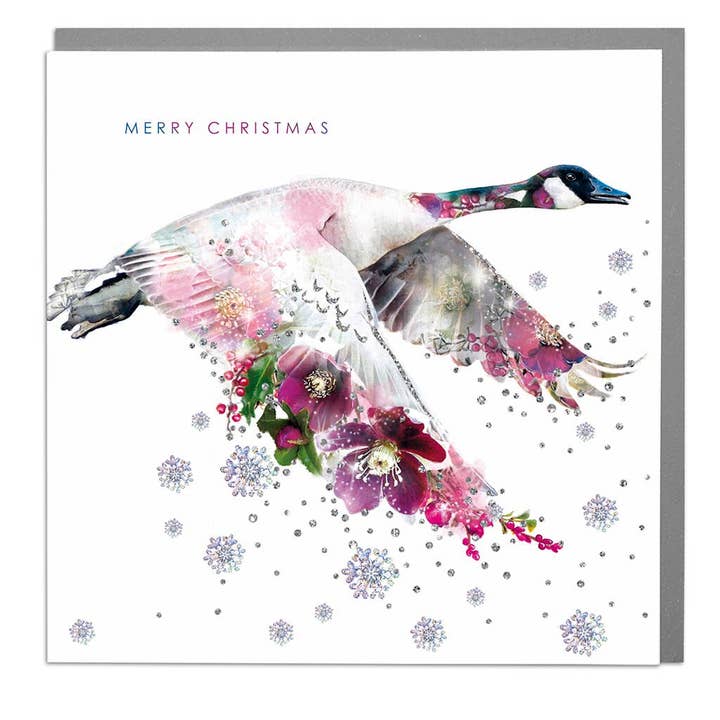 Canadian Goose Merry Christmas Card for wholesale by Lola Design Ltd
