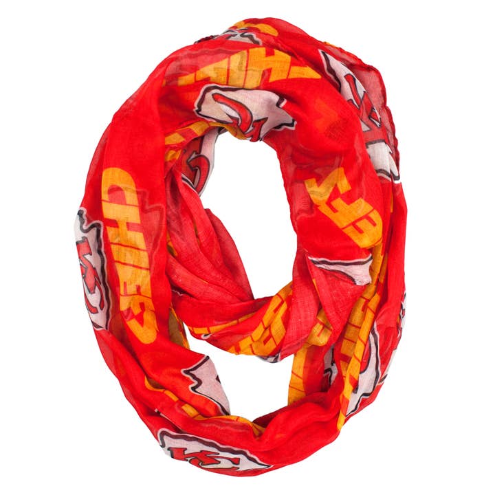 Little Earth Productions - Wholesale Scarf - Women's - NFL Kansas City Chiefs Sheer Infinity Scarf