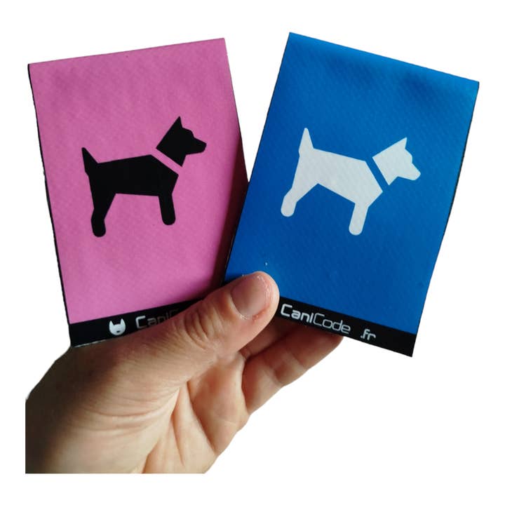 AniCode - Wholesale Pet Collar Charm - Dog - Scratch front/back CaniCode® PICTO FEMALE DOG1