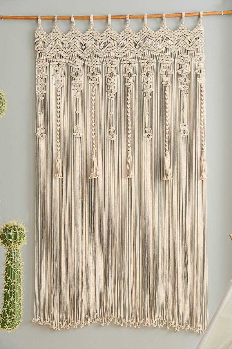 BeanDaikon – wholesale Curtain – Macrame Boho Tassel  Curtain C162