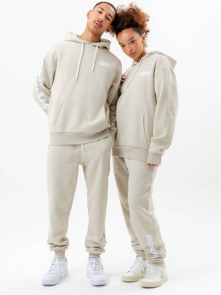 SUDADERA OVERSIZE BEIGE CONTINU8 para venta al por mayor de Continu8