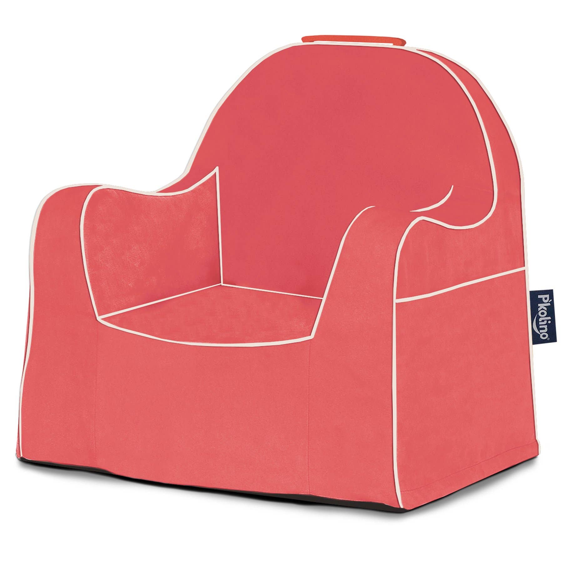 P'kolino - Wholesale Chair - Kids - Little Reader Chair - Coral with White Piping0