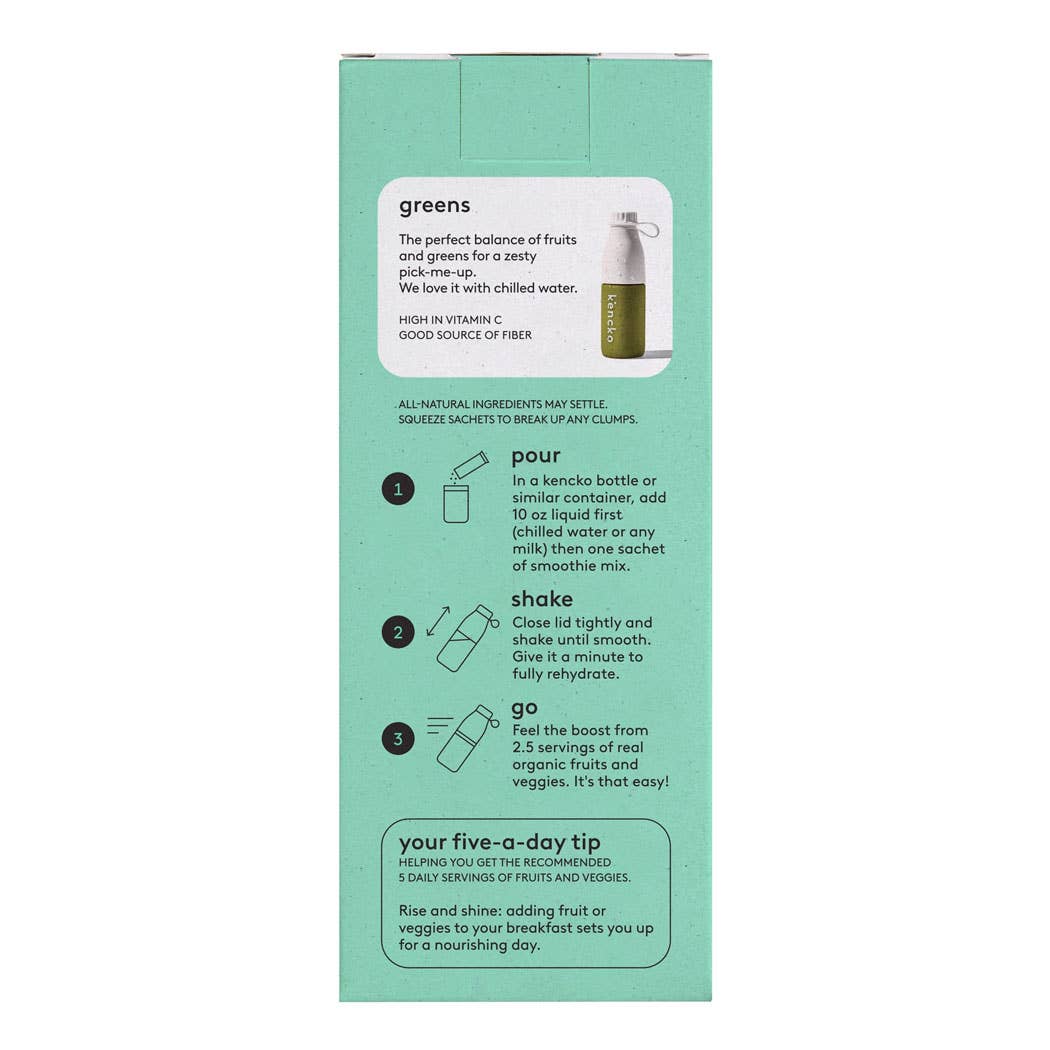 kencko - Wholesale Powdered Health Drink - Greens Organic Fruit & Veggie Smoothie Mix (4 smoothies) 7