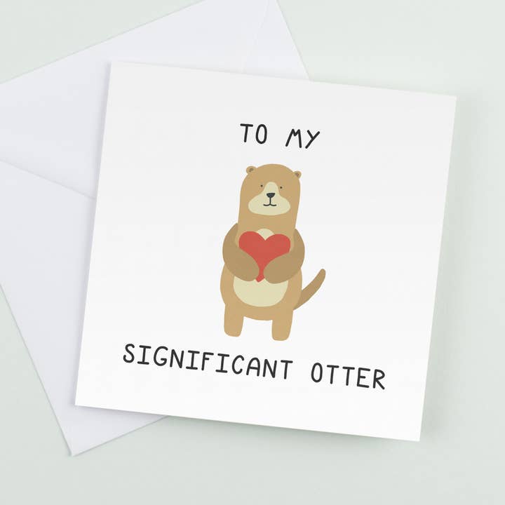 Significant Otter | Greetings Card | Birthday Card for wholesale by CoolSource Cards