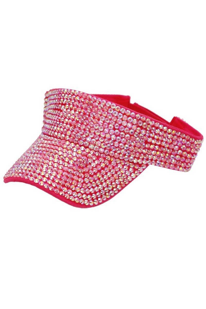 Cap Zone - Wholesale Visor - Women's - Full Bling Rhinestone Acrylic Velcro Visor6