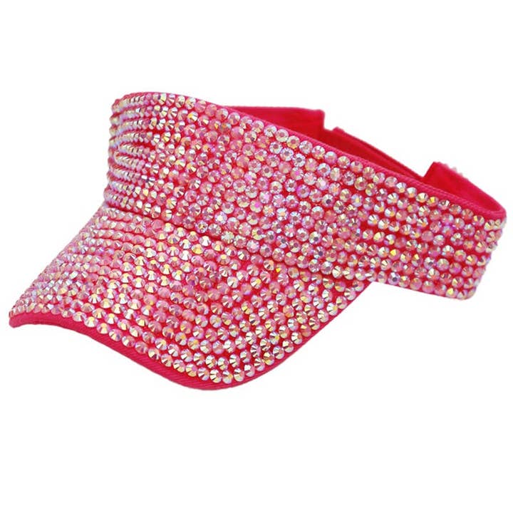 Cap Zone - Vendita all'ingrosso Visiera - Donna - Visiera in acrilico con strass e velcro completa di bling6