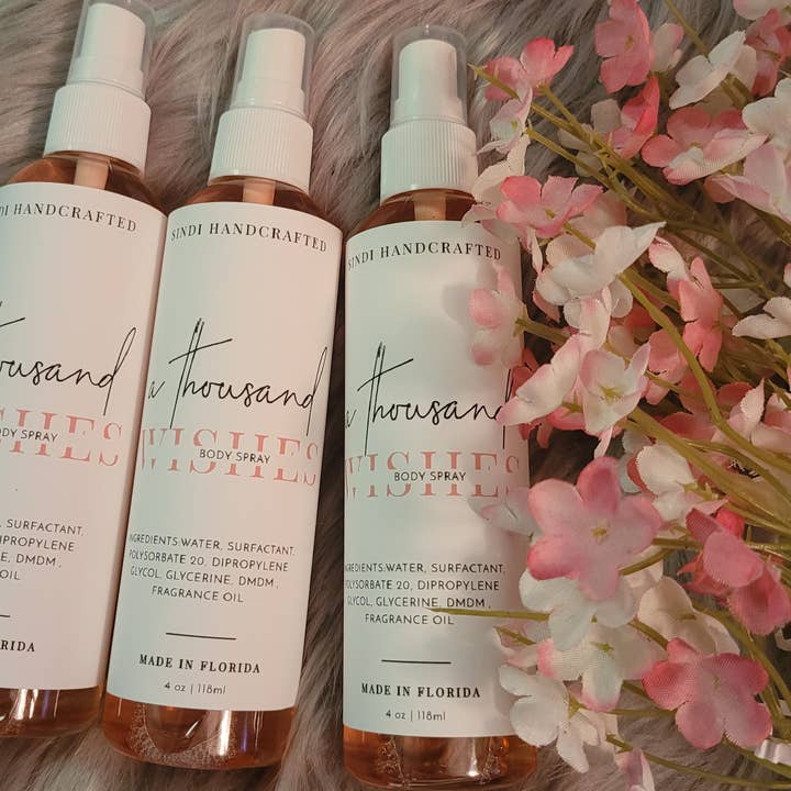 Body mist spray for wholesale by Sindi handcrafted