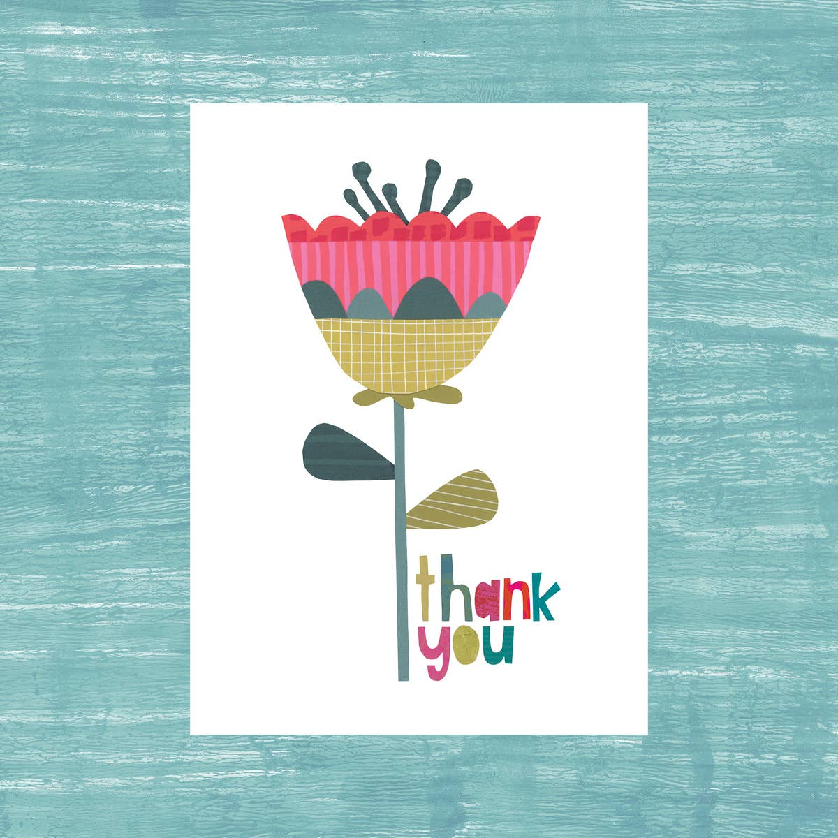 Kim Dettmer Art - Vente Cartes de remerciements - Carte de remerciement Quirky Bloom – Design lumineux et joyeux0