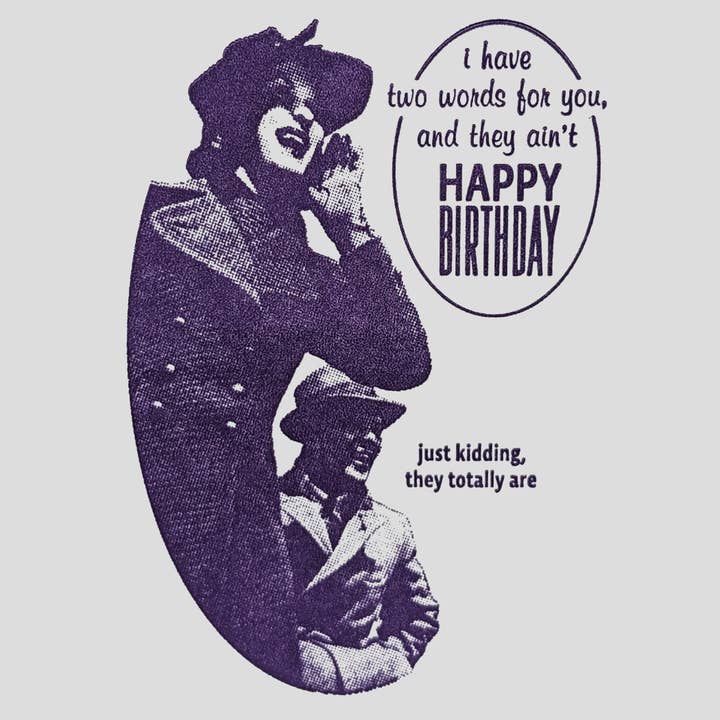 Rx Letterpress - Wholesale Birthday Card - Two Words & They Ain't Happy Birthday | Retro Birthday Card