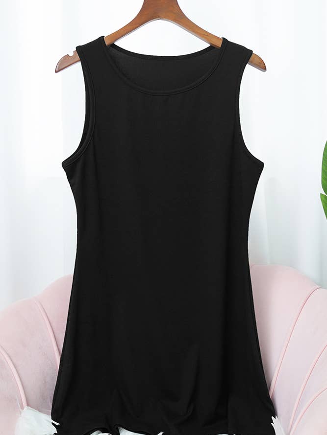 Summer Black Crew Neck Sleeveless Tank Dress STC359 for wholesale on Faire