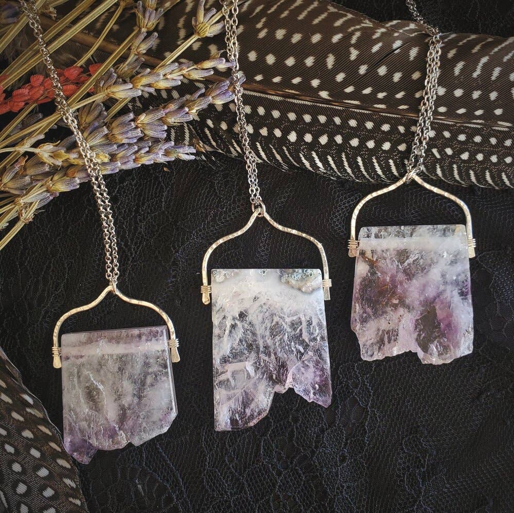 Maxi Cif Designs - Wholesale Pendant/Charm Necklace - Amethyst Slice Necklace1