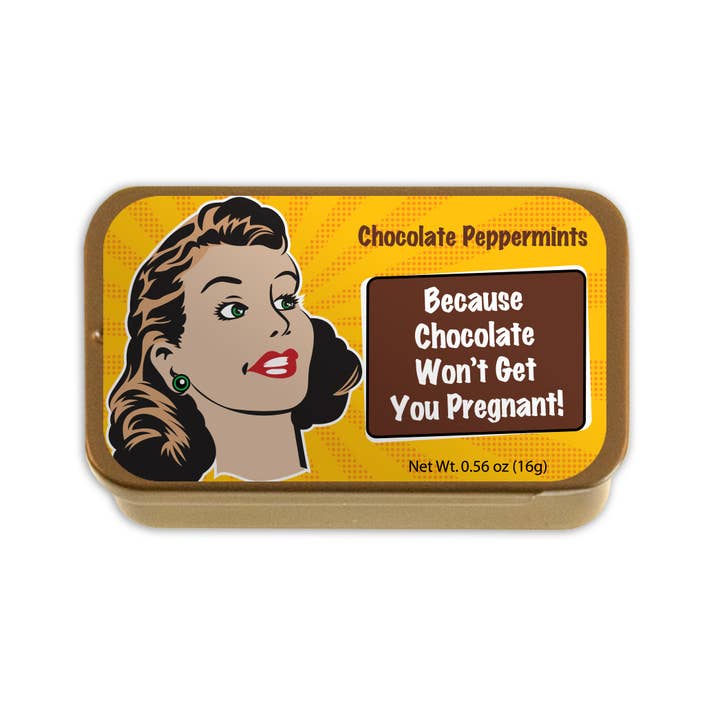 VINTAGE LADY SLYDER TIN WITH CHOCOMINTS - NSFW ADULT ONLY for wholesale by AmuseMints