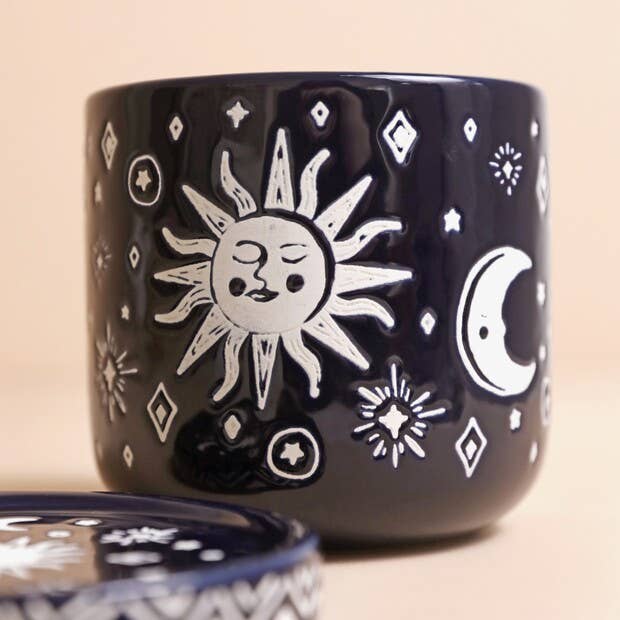 Lisa Angel - Wholesale Plant Pot - Midnight Blue Sun and Moon Planter5