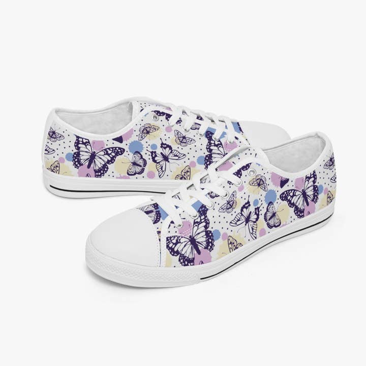 Schattige Vlinder #1.0 Lage Canvas Schoenen voor wholesale door Oh Pote
