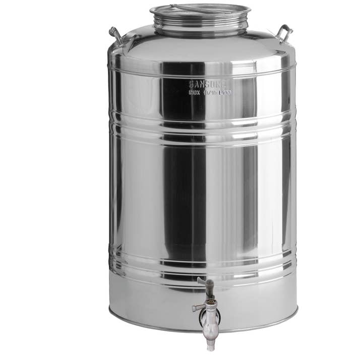 M5 Corporation - Wholesale Food Storage Container - NSF Stainless Steel Fusti - 3381oz (100Liter)1