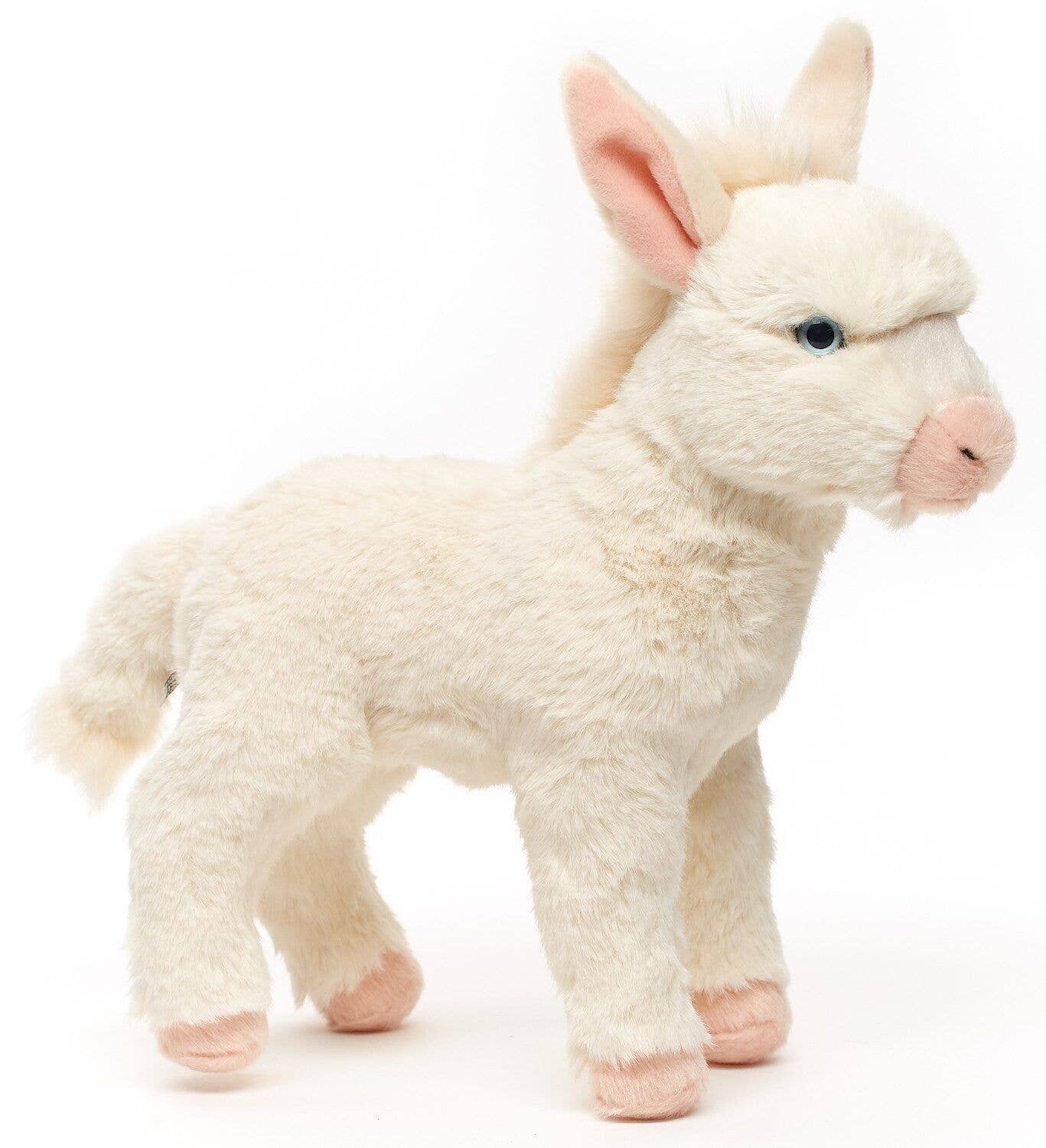 Uni Toys - Wholesale Stuffed/Plush Toy - Kids & Baby - Baroque donkey white, standing - 30 cm (height) - cuddly/plush toy
