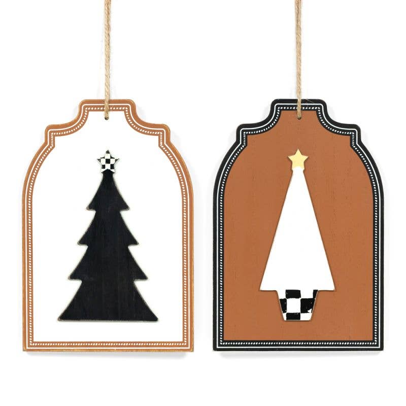 Devanie At Home (Formerly Adams & Co.) - Wholesale Christmas Decoration - 71278 - 7x10 wood hanging plaque (TREE) Christmas0