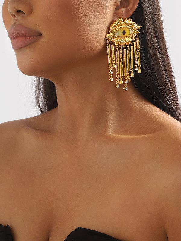 Øjenformede geometriske kvastede dråbeøreringe Tilbehør for engroshandel hos VividLux