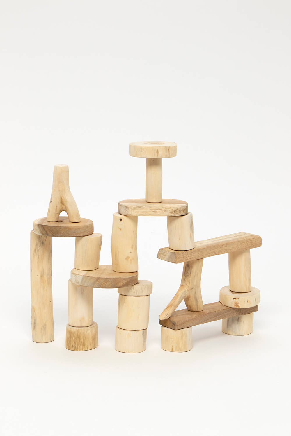 Tree Blocks - Wholesale Blocks - Kids Baby - Bark-less blocks 21 pcs - carton of 6 units (better value)1