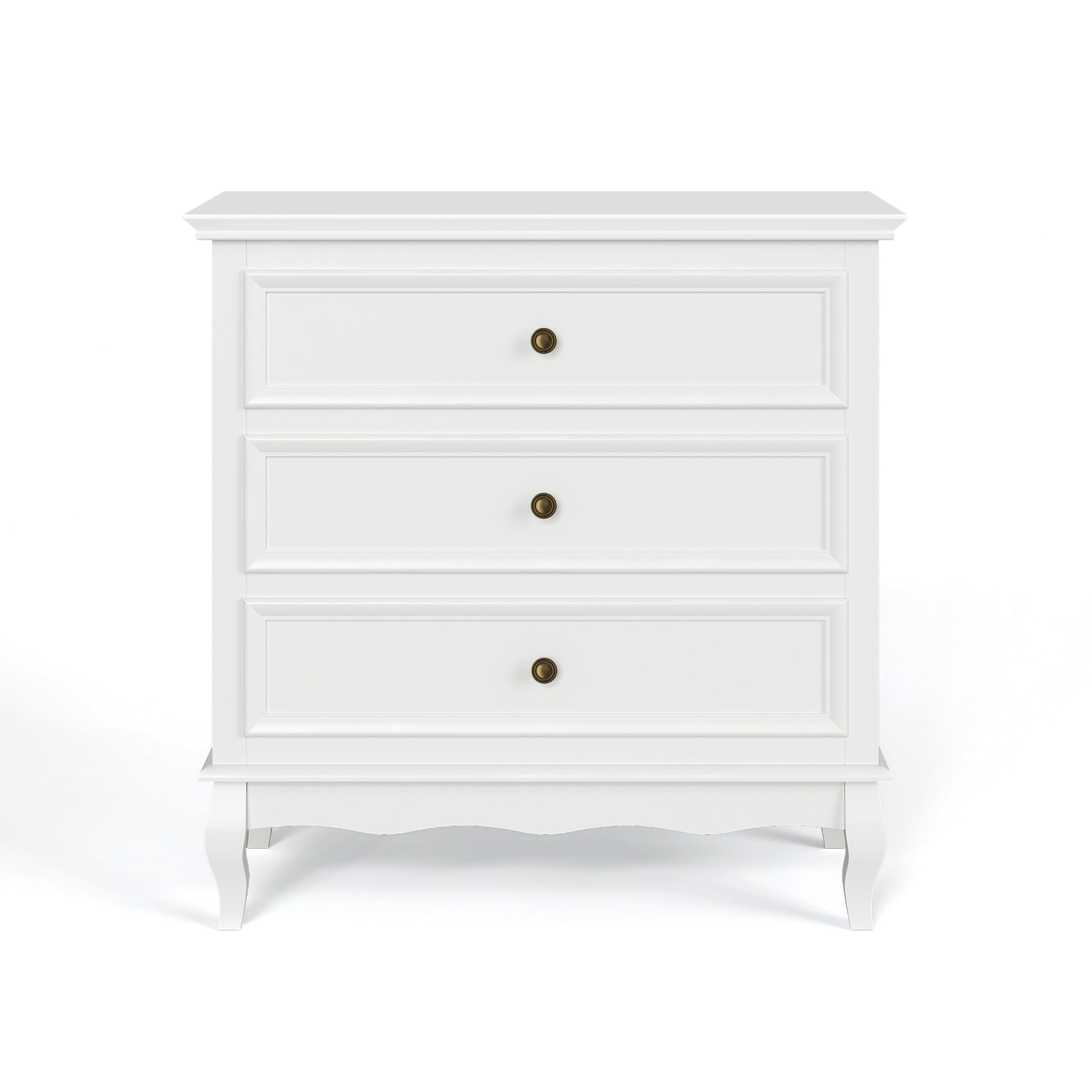 Heynemo - Wholesale Cabinet - White 3 Drawer Dresser for Bedroom, Wide Chest of Drawers8