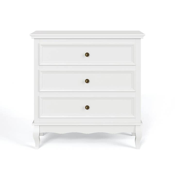 Heynemo - Wholesale Cabinet - White 3 Drawer Dresser for Bedroom, Wide Chest of Drawers8