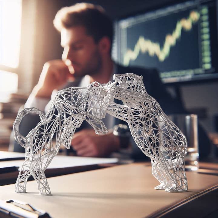 3DOfficeAT - Wholesale Decorative Tabletop Object - Bull vs. Bear Market Statue - Decor Sculpture