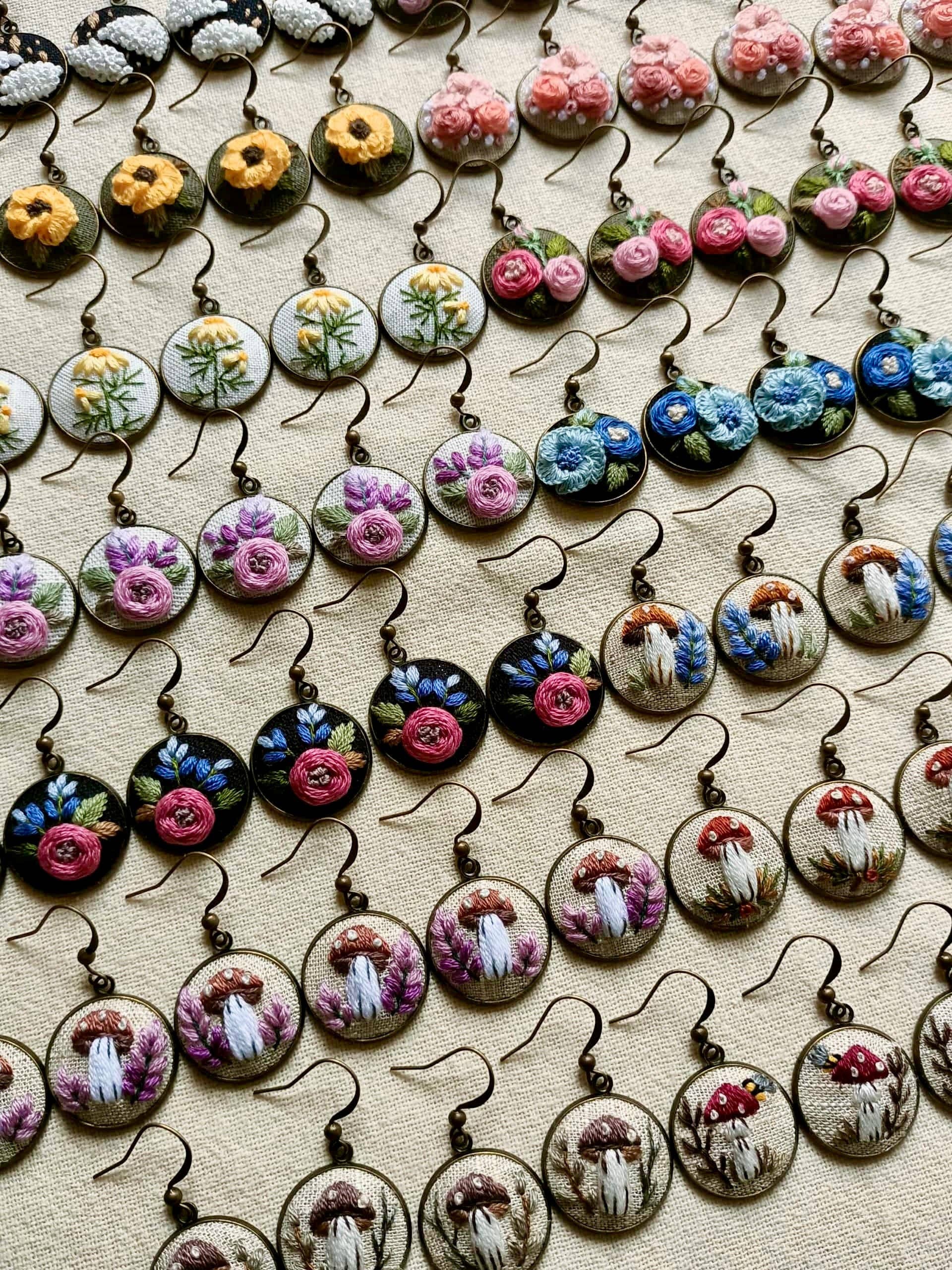 Ninu Handmade - Wholesale Single Earring - Mystery Embroidered Earrings3